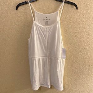 NWT American Eagle White Flowy Tank